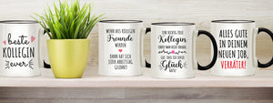 Abschiedsgeschenk Kollegen und Kollegin - Tassen mit Sprüchen als Geschenk zum Abschied für Kollegen und Kollegin