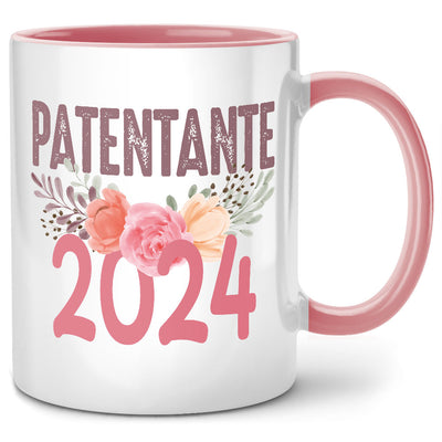 Patentante 2024, Tasse mit Spruch als beste Patentante Geschenk zum Schwangerschaft verkünden, Pink