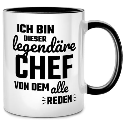 Ich bin dieser legendäre Chef, von dem alle reden - lustige Tasse mit Spruch als Geschenk für Chef oder Chefin
