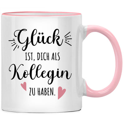 Glück ist, dich als Kollegin zu haben - Tasse mit Spruch für Lieblingskollegin