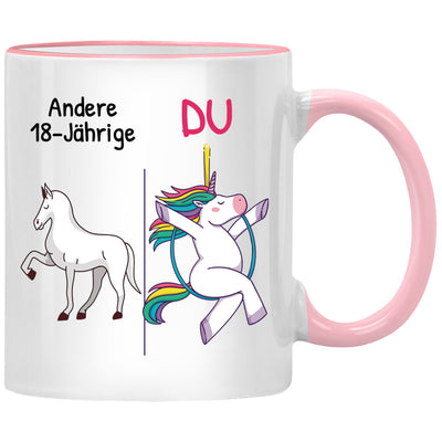 Lustige Tasse zum 18. Geburtstag - Endlich 18 Jetzt noch Erwachsen