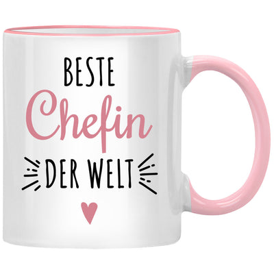 Beste Chefin der Welt, süße Tasse mit Spruch als Geschenk für die beste Chefin