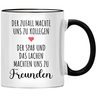 Der Zufall machte uns zu Kollegen und Freunden: Tasse als Abschiedsgeschenk