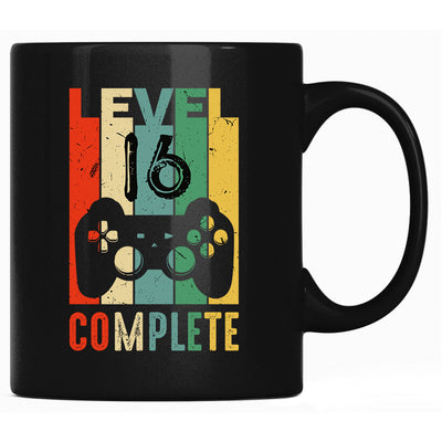 Level 16 complete, Controller, Tasse mit Spruch als Geburtstagsgeschenk - Geschenk für Gamer, Zocker zum Geburtstag
