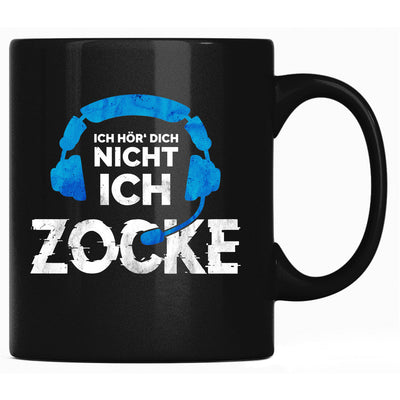 Ich hör dich nicht, ich zocke - Tasse mit Spruch als Geschenk für Gamer und Nerds beim Zocken
