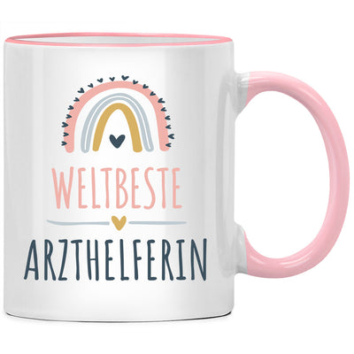 Weltbeste Arzthelferin Geschenk, Arzthelfer Tasse mit Spruch als Geschenk für beste Arzthelferin der Welt