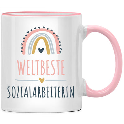 Weltbeste Sozialarbeiterin Geschenk, Sozialarbeiter Tasse mit Spruch als Geschenk für beste Sozialarbeiterin der Welt